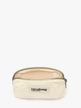 Portemonnee Hindbag Beige velours V-vue-porte